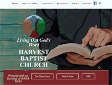Tablet Screenshot of harvestbapt.com